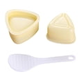 thumbnail image 3 of Molde triangular para hacer bolas de arroz, caja bento portátil multifuncional para almacenar alimentos en el hogar, molde triangular para hacer sushi Conjunto beige, 3 of 8