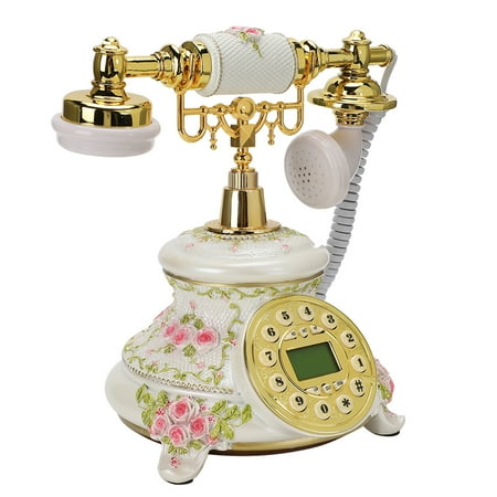 kangten Telefono fisso retrò Vintage FSK/DTMF Telefono di casa con cavo antico per ufficio alberghiero casa
