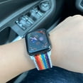 thumbnail image 6 of ANTHOUSE Compatible with Apple Watch Band 49mm 45mm 44mm 42mm,Stretchy Sport Solo Loop Strap with Adjustable Buckle,Elastic Nylon Braided Wristband for iWatch Series 8 7 6 SE 5 4 3 2 1, 6 of 10
