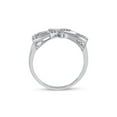 thumbnail image 3 of 10kt White Gold Womens Round Diamond Cross Infinity Ring 1/10 Cttw, 3 of 4