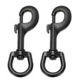 thumbnail image 1 of Uxcell 2 Pcs Flag Swivel Snap Clips, 4.1 Inch Heavy Duty Alloy Flag Pole Snaps Hooks, Black, 1 of 6