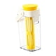 thumbnail image 4 of Cold Brew Pitcher Dispensador para Bebidas Frías Jarra Grande Portátil Cafetera Fría Reutilizable con Asa Material PP Y Silicona Adecuada para Picnic Amarillo, 4 of 9
