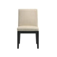 thumbnail image 5 of Modern Contemporary Black Beige 5pc Dining Set Round Table Upholstered Chairs, 5 of 7