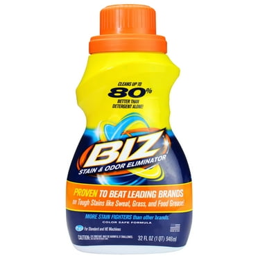 BIZ Stain and Odor Eliminator Liquid for Tough Stains, 32 fl oz