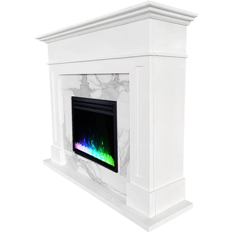 Cambridge Sofia 57 in. Indoor Freestanding Electric Fireplace Mantel with  LED Insert and Remote - Walmart.com