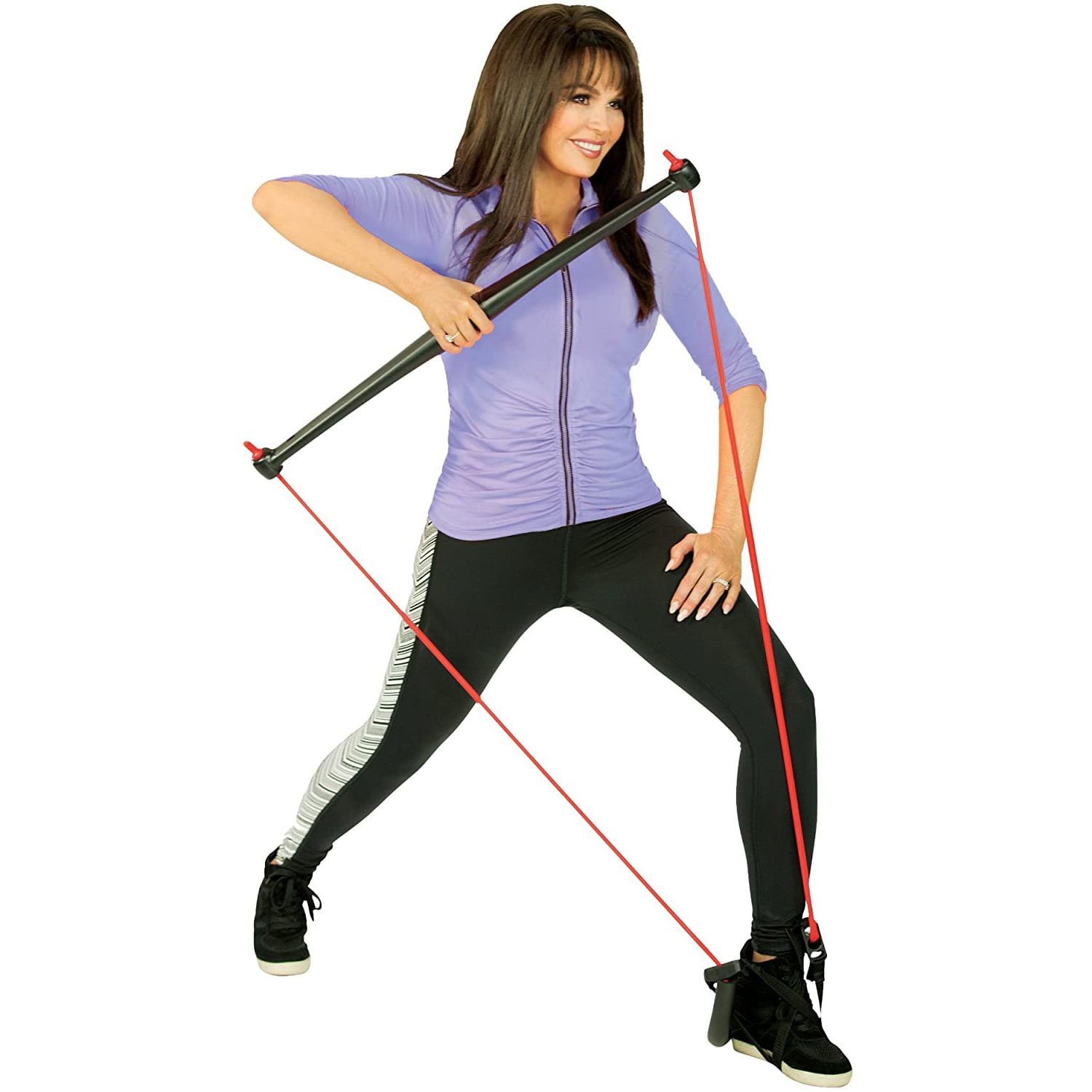 BodyGym All in 1 Home Gym Full Body Exercise Resistance Bar Kit w 2 Workout DVDs Walmart