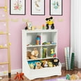 Costway 3Tier Children's MultiFunctional Bookcase Toy Storage Bin