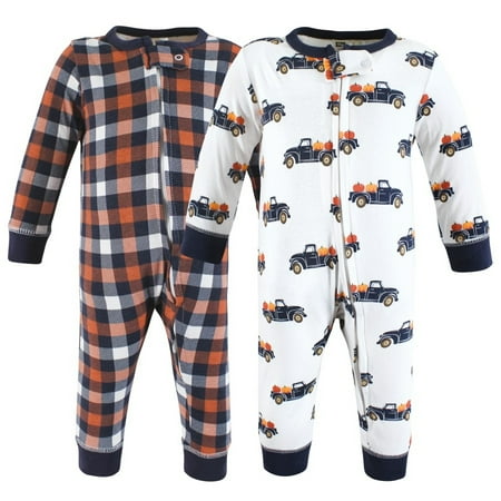 

Hudson Baby Cotton Sleep and Play Pumpkin Truck 3-6 Months