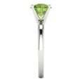 thumbnail image 3 of Clara Pucci 14K White Gold 1.5ct Peridot Solitaire Ring for Women, 3 of 8
