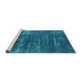 thumbnail image 2 of Ahgly Company Machine Washable Indoor Square Oriental Turquoise Blue Industrial Area Rugs, 3' Square, 2 of 4