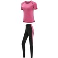 thumbnail image 1 of Ropa Deportiva de secado rápido para mujer, conjunto de ropa de yoga para gimnasio, traje de abrigo, sujetador, camiseta y leggings para entrenamiento, 2019, 1 of 5
