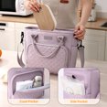 thumbnail image 4 of AUXDIQ 11L Insulated Cooler Bag Leakproof Cooling Tote Thermal Lunch Bag Purple, 4 of 6