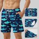 thumbnail image 5 of Ceisia Men's 2-in-1 Quick Dry Swim Trunks Shark Print Elastic Waist Beach Shorts with Compression Liner Gift, 5 of 5
