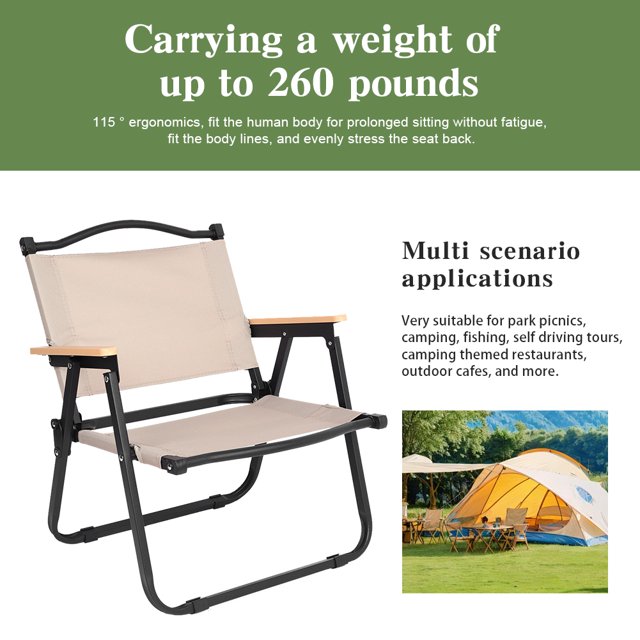 Silla de ocio ligera silla portátil para exteriores tela Oxford para viajes de pesca