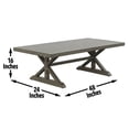thumbnail image 5 of Brown Aluminum Coffee Table - Mission Influences, Bottom Shelf - Rust-Resistant, Weather-Resistant - Functional and Stylish 10053, 5 of 5