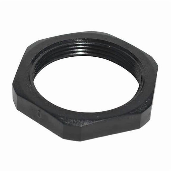 Reiku Lock Nut,1" NPT,Gr PA6,Nylon,PK10 PAGMB-N06