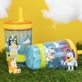 thumbnail image 2 of Zak Designs Juego de vasos Bluey Kelso de 15 oz, tapa de rosca a prueba de fugas sin BPA con pajita hecha de plástico duradero y silicona, paquete perfecto para niños, 2 unidades (paquete de 1), 2 of 5