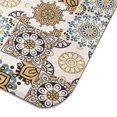 thumbnail image 3 of Brown Ethnic Floral and Mandala Pattern Dish Drying Mat for Kitchen 1 Pack, Ultra Absorbent Microfiber Dishes Drainer Mats,18"x24", 3 of 4