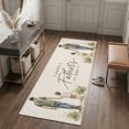 thumbnail image 3 of Hallway Runner Rug 2'x6', Father's Day Kitchen Runner Rugs Non-Slip Carpet Mats, Farmhouse Botanical Country Plants Beige Bedside Rugs Runners Washable Floor Carpet for Bathroom Laundry Room, 3 of 8