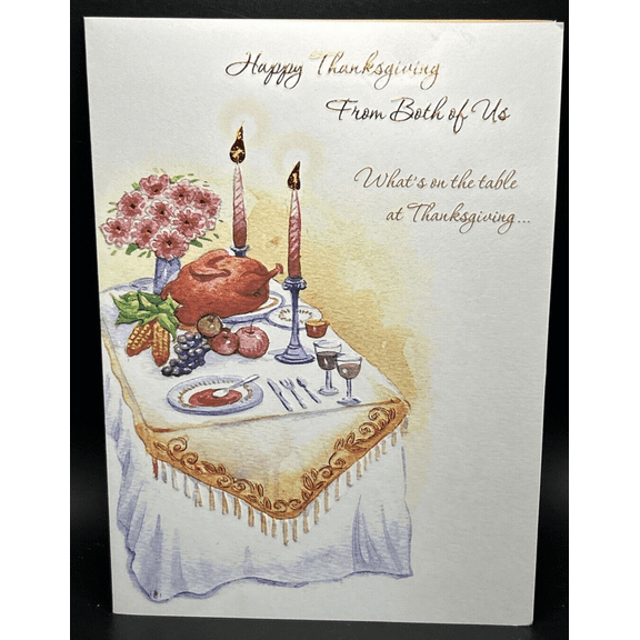 Happy Thanksgiving From Both of Us Greeting Card w/Envelope