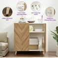 thumbnail image 5 of Laitimia 32" Wooden Cat Litter Box Enclosure - Hidden Cat Washroom with Ventilation & Deep Design, Fits Most Litter Boxes for Living Room, Bedroom, 5 of 9