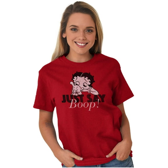 Betty Boop and Pudgy Adorable Cute Women's Graphic T Shirt Tees Brisco Brands S