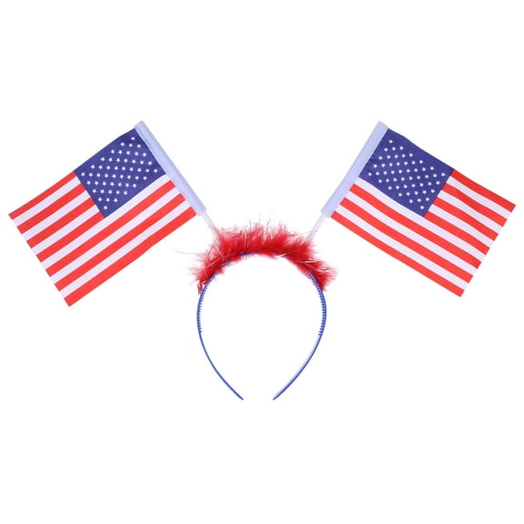Creative Headband Hair American Flag Headwear Non-slip Headband Hair Accessories for Women Girls(Random Color)
