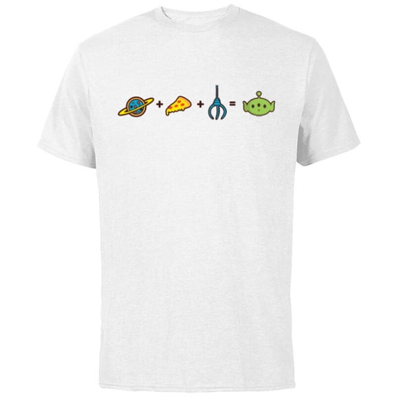 Disney and Pixar’s Toy Story Alien Emoji Code Formula - Short Sleeve Cotton T-Shirt for Adults - Customized-White