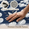 thumbnail image 6 of ODIKA Wave Seashell Border Bathroom Coral Reef Starfish Ocean Nautical Playful for Dorm Room, Small Living Apartment, Stain Resistant Low Profile, 6 of 7