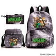 thumbnail image 7 of Minecraft Backpack Lunch Bag Pen Case Large Capacity Cartoon Lightweight Backpack, 7 of 7