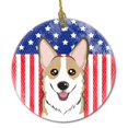 thumbnail image 1 of Caroline's Treasures American Flag and Sable Corgi Ceramic Ornament, 1 of 3
