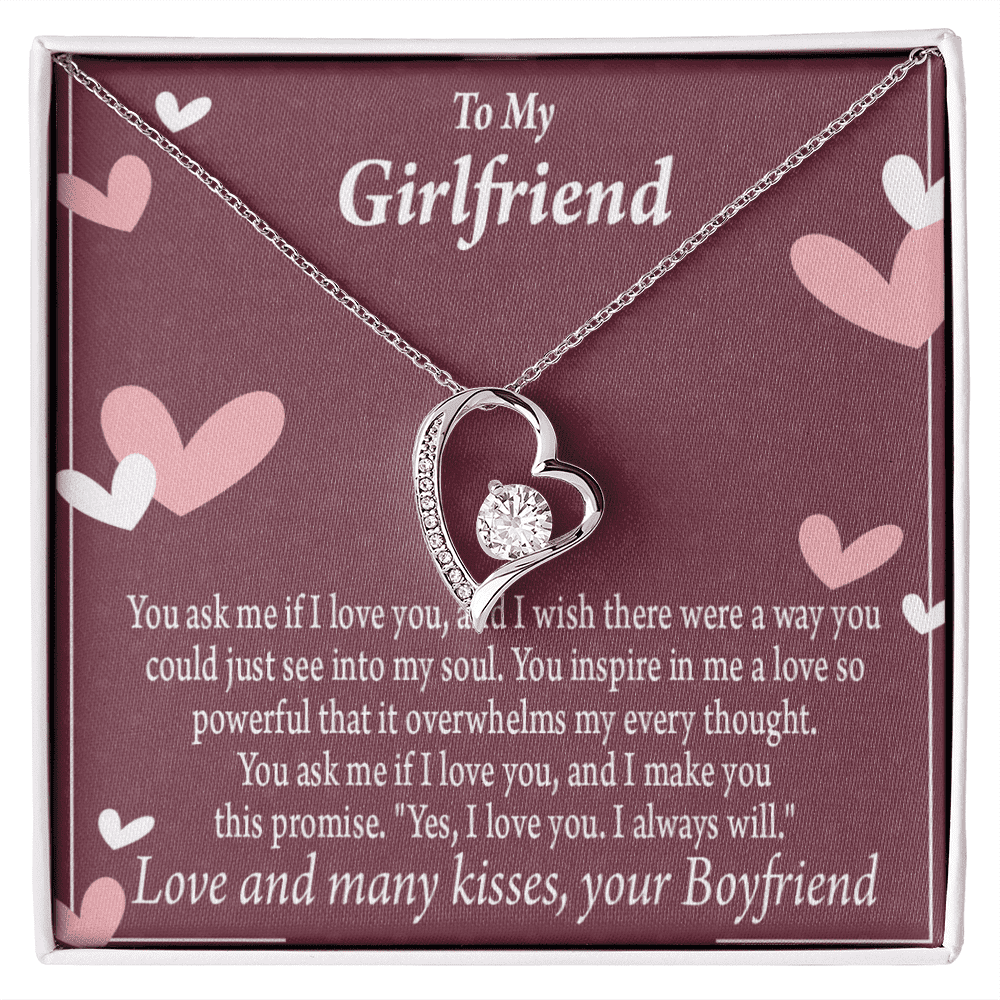 To My Girlfriend I Love You And I Always Will Forever Necklace w Message Card Walmart