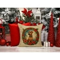 thumbnail image 2 of Irish Terrier Christmas Flowers Throw Pillow 18 in x 18 in, 2 of 5