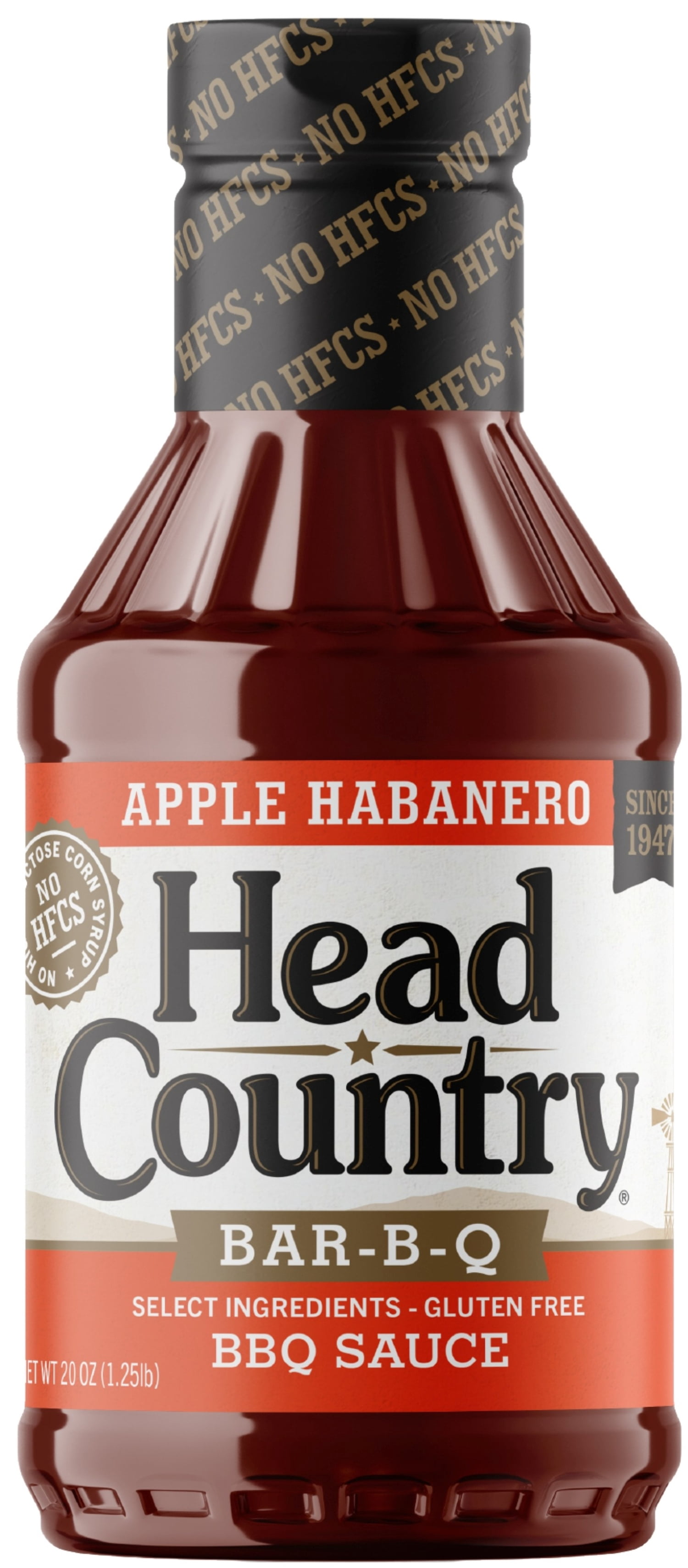 (3 pack) Head Country Apple Habanero BBQ Sauce, 20 oz