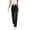 Black, variant on Women's Elastic Waist Straight Leg Jeans, Daily Casual High Waist Denim Pants for Women, With Pull On Design and Front Pockets, Women's Black, Sizes S-2XL