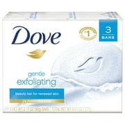 Dove Beauty Bar Gentle Exfoliating With Mild Cleanser, 3.17 oz, 3 Bars
