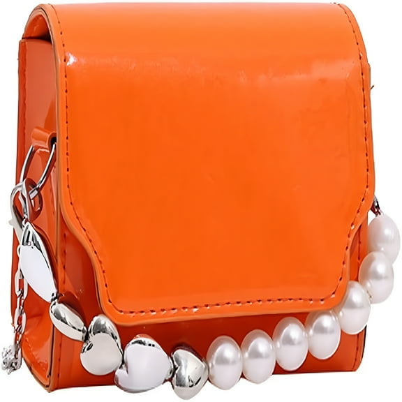 GASTROPOD Tote Purse Clutch for Women Pearl Crossbody Shoulder Bag Patent Leather Evening Purses Handbag Silver Small Satchel