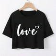 thumbnail image 4 of Plebaso T-Shirts Graphiques Courts pour Femmes Manches Courtes Imprimé Slim Col Rond T-Shirts d'Été Décontractés pour Femmes, 4 of 5