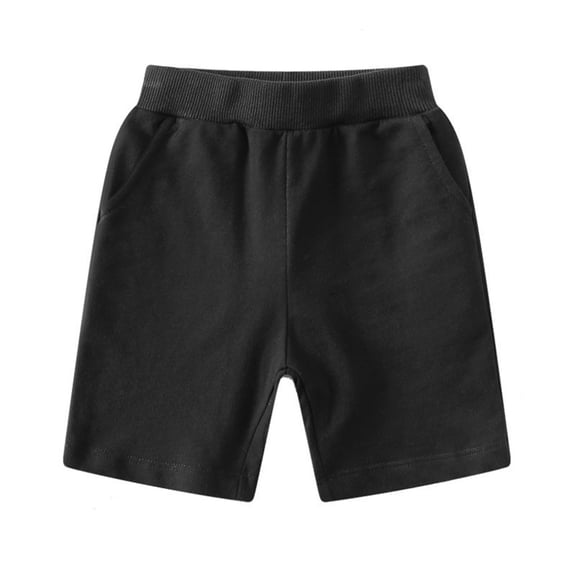 REDARER Kids' Cotton Casual Shorts, Elastic Waist Solid Color Summer Sport Shorts for Boys & Girls,6-7 Years