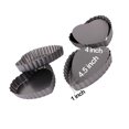 thumbnail image 2 of 4-Pack Tart Pans with Removable Bottom Heart Shaped Quiche Pans Pie Pans, 2 of 8