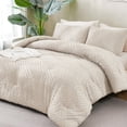 thumbnail image 2 of ANGENIA King Size Comforter Set with Sheet, 7 Pieces Beige Bed in a Bag Boho Cream Soft Lightweight Fluffy Tufted All Season Bed Set with Comforter, Sheets, Pillowcases & Shams, 2 of 7