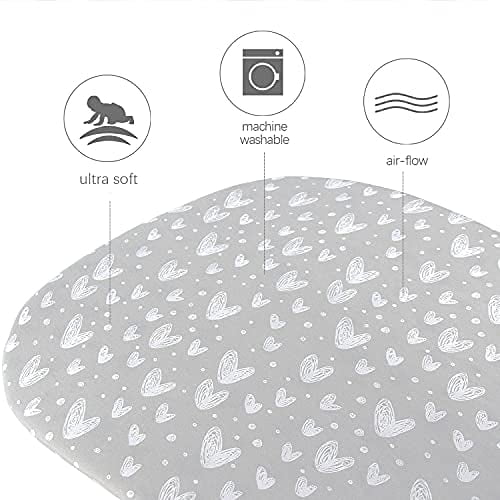 Biloban Bassinet Fitted Sheets Compatible with Fisher Price