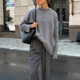 thumbnail image 2 of Mlzmgr Sweaters for Women Oversized Long Sleeve Pullover Tops Loose Comfy Crewneck Blouses Fall Winter, 2 of 6