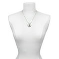 thumbnail image 3 of Delight Jewelry Black Nickeltone Crystal Initial - S - Beaded Border - Hero Ring Charm Necklace, 18", 3 of 4