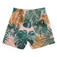 thumbnail image 2 of Kids' Beach Pants Comfortable Swim Trunks Abstract Tropical Leaves Pattern Shorts for Pool Vacation and Lounge Wear 2T, 2 of 8