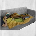 thumbnail image 6 of Vintage Woman Soft Flannel Fleece Blanket, Retro Lady with Many Shopping Bags Comic Book Style Pop Art Halftone Design, Cozy Plush for Indoor and Outdoor Use, 70" x 90", Multicolor, by Ambesonne, 6 of 6