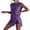 Dark Purple, variant on YUEHUA Womens Travel Outfits Summer Lounge Set 2026 Two Pieces Mineral Wash Cotton Tank Top Lined Split Athletic Skirt Set