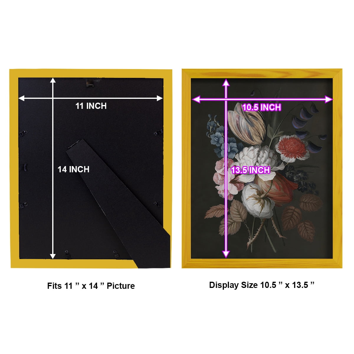 Dramatic Bouquet I -Framed Print w/glass-Sunflower Yellow