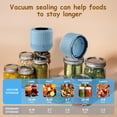 thumbnail image 5 of HTPOW Electric Mason Jar Vacuum Sealer - Fully Automatic Mason Jar Vacuum Sealer Kit for All Mason Jars with Regular Lids and Wide Mouth Lids, A Must-Have Tool for Canned Foods/Pantry - Blue, 5 of 7