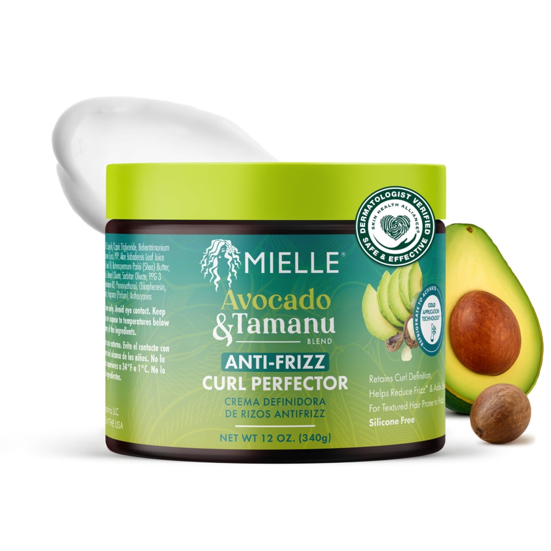 Mielle Avocado & Tamanu Anti-Frizz Curl Perfector 12 oz - Walmart.com